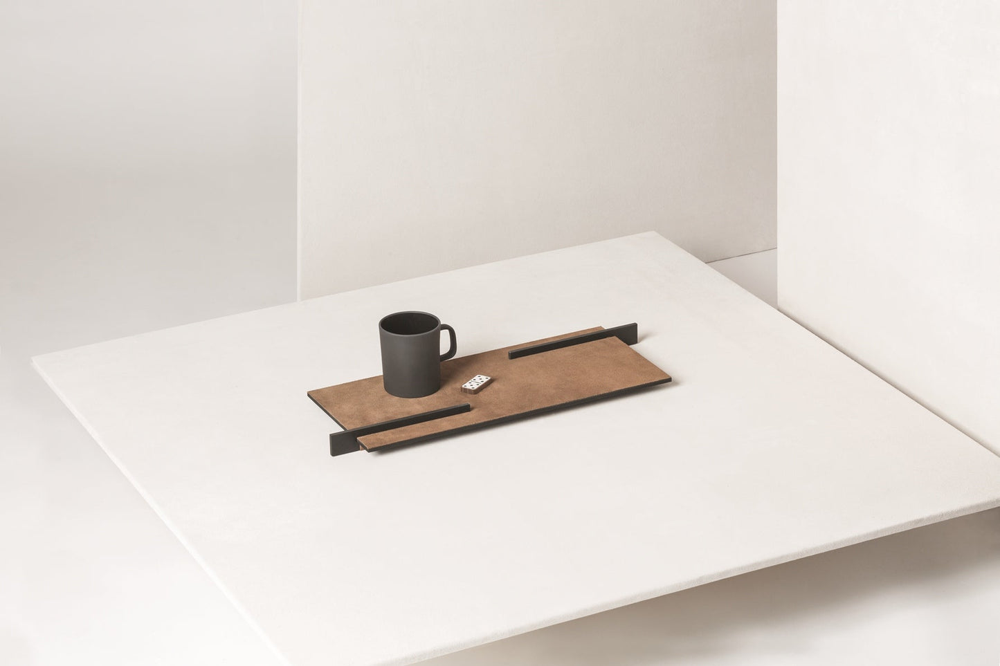 x Stéphane Parmentier Malaparte Suede & Metal Tray
