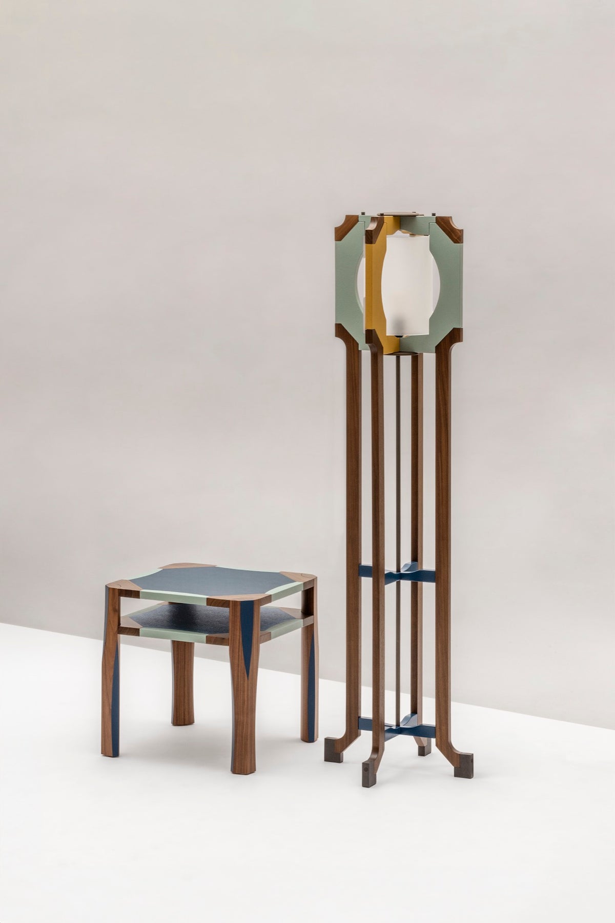 x Martino Gamper Margo Wood & Leather Side Table