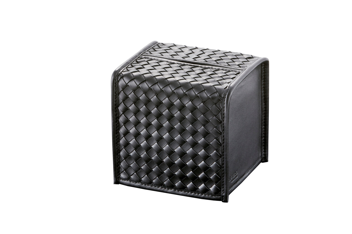 Elba Handwoven Leather Tissue Holder Square