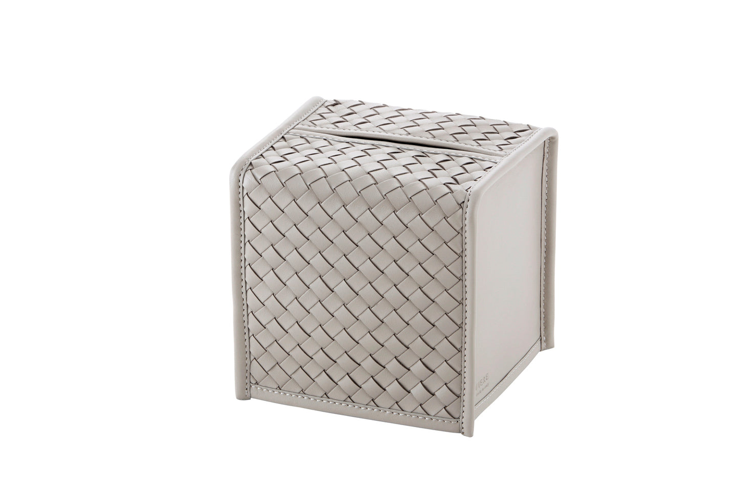 Elba Handwoven Leather Tissue Holder Square