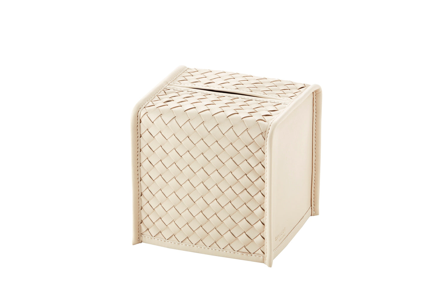 Elba Handwoven Leather Tissue Holder Square