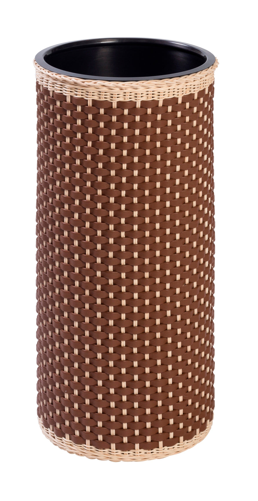 Cézanne Leather & Rattan Umbrella Stand | Elegant Fusion of Leather and Rattan | Stylish Addition to Entryway Decor | Explore a Range of Luxury Home Accessories at 2Jour Concierge, #1 luxury high-end gift & lifestyle shop