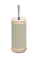 Courbet Leather & Rattan Travertine Marble Toilet Brush