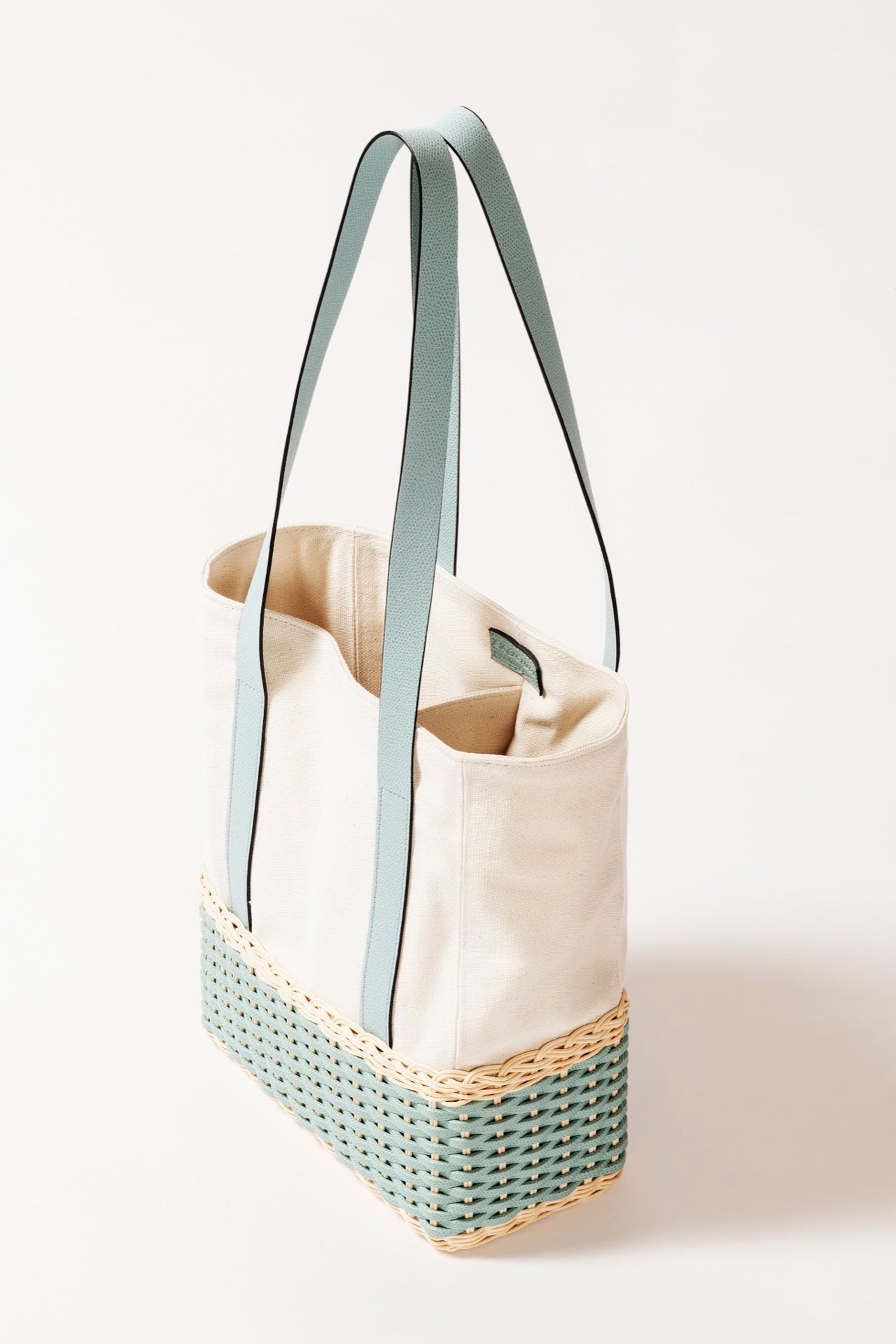 Talais Woven Leather & Rattan Bottle Carrier