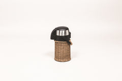 Orangerie Rattan-Covered Insulated Stainless Steel Airpot with Pour-Through Stopper