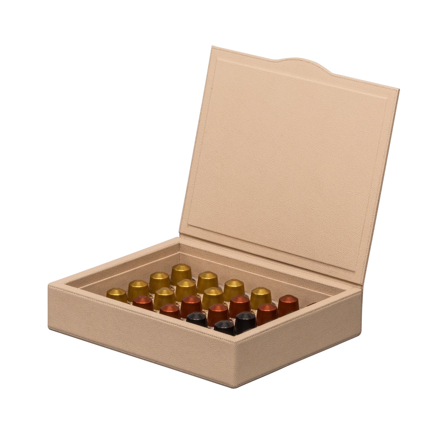 Pigment France Java Pixie Leather Box for Nespresso Classic Coffee Capsules | Luxury Kitchen Accessories, Elegant Coffee Storage & Gift Items | 2Jour Concierge, #1 luxury high-end gift & lifestyle shop