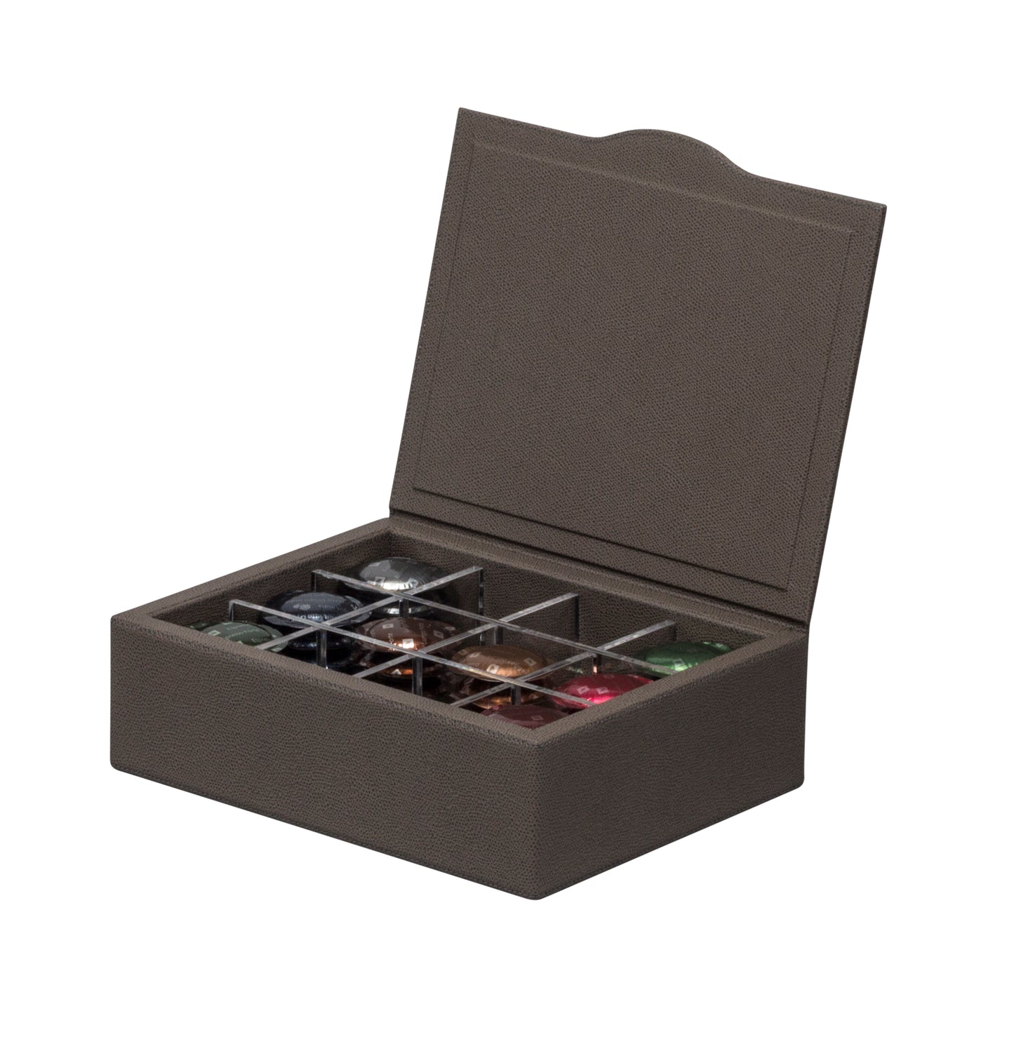 Java Zenius Leather Box For Nespresso Commercial Coffee Capsules Diamonds