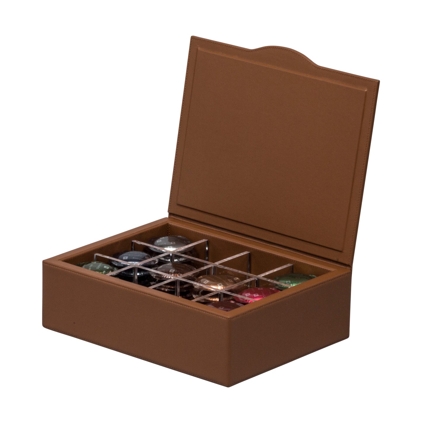 Java Zenius Leather Box For Nespresso Commercial Coffee Capsules Diamonds