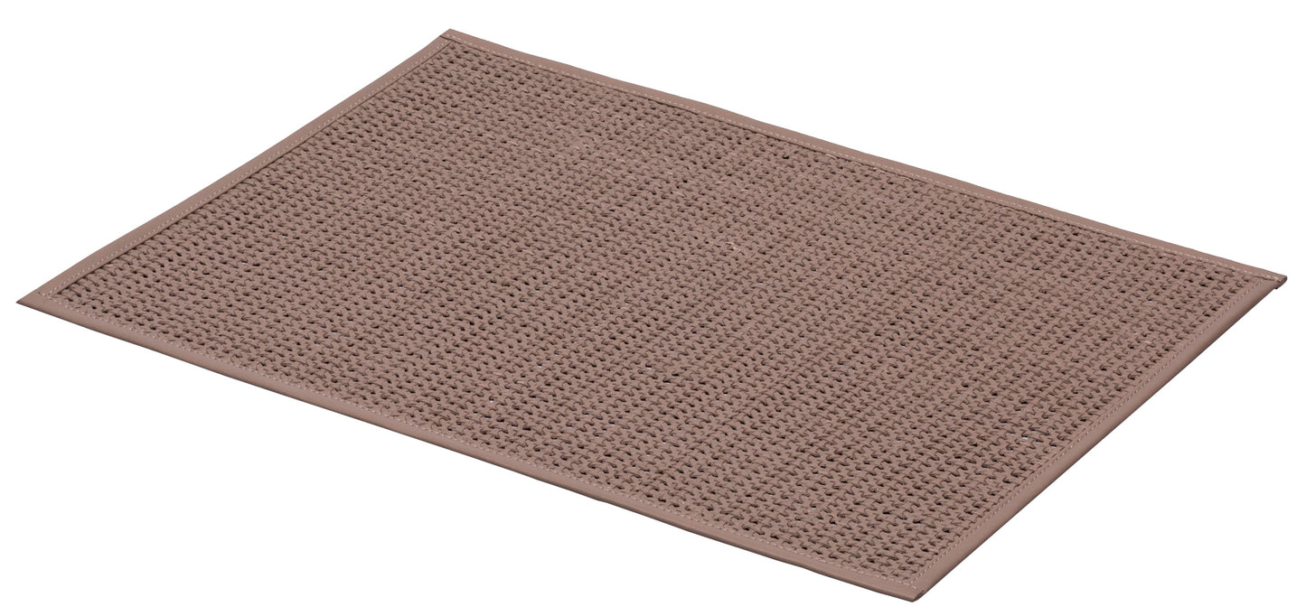 Pascale Plaited Leather Placemat by Pigment France | Handcrafted from finely cut and folded nappa strips using a weaving technique | Tableware and Dining Accessories | 2Jour Concierge, your luxury lifestyle shop