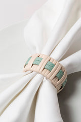 Anglet Leather & Rattan Napkin Ring