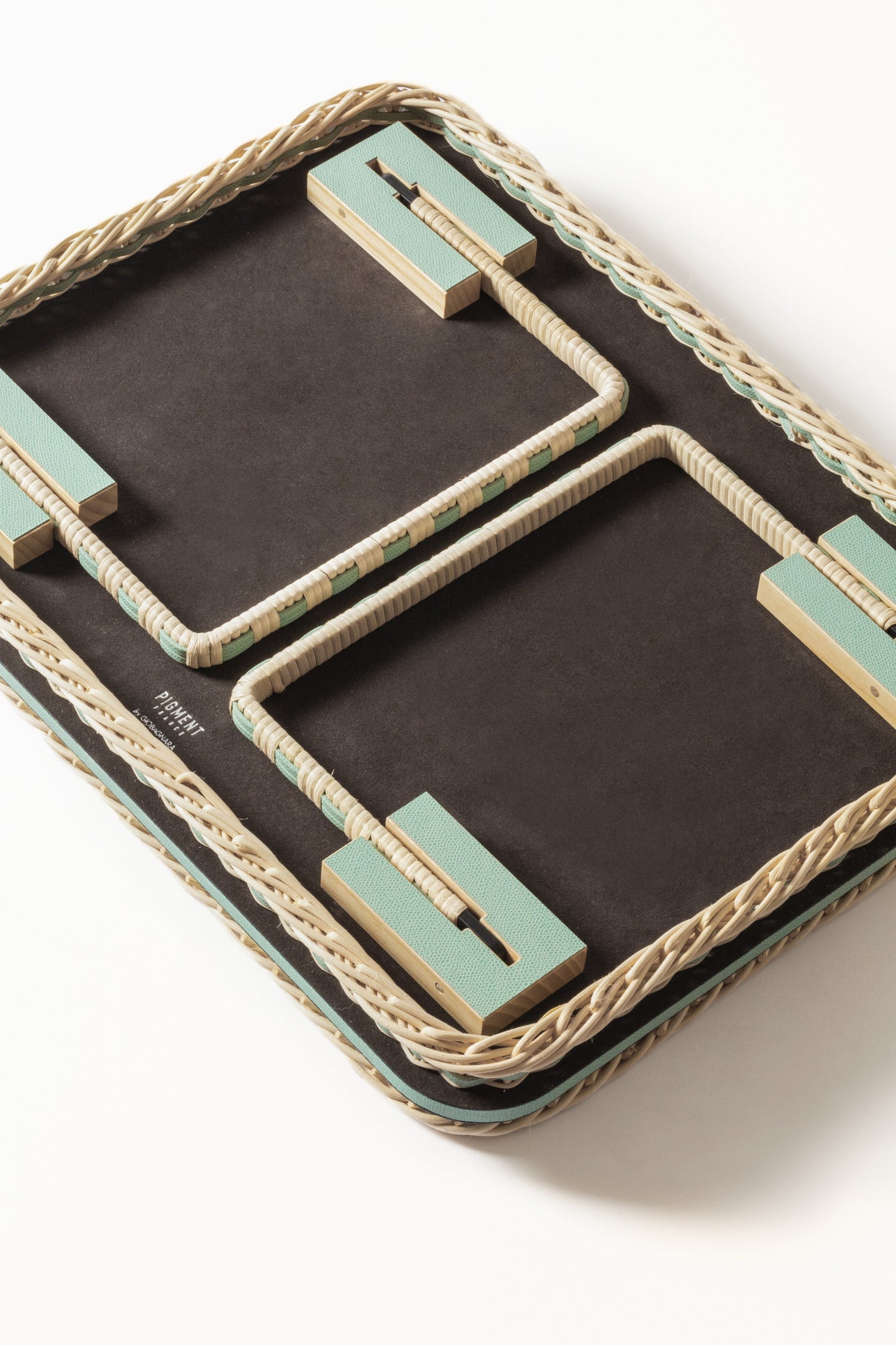 Pigment France Reims Leather & Rattan Bed Tray | Luxury Bedroom Accessories, Elegant Breakfast Trays & Gift Items | 2Jour Concierge, #1 luxury high-end gift & lifestyle shop