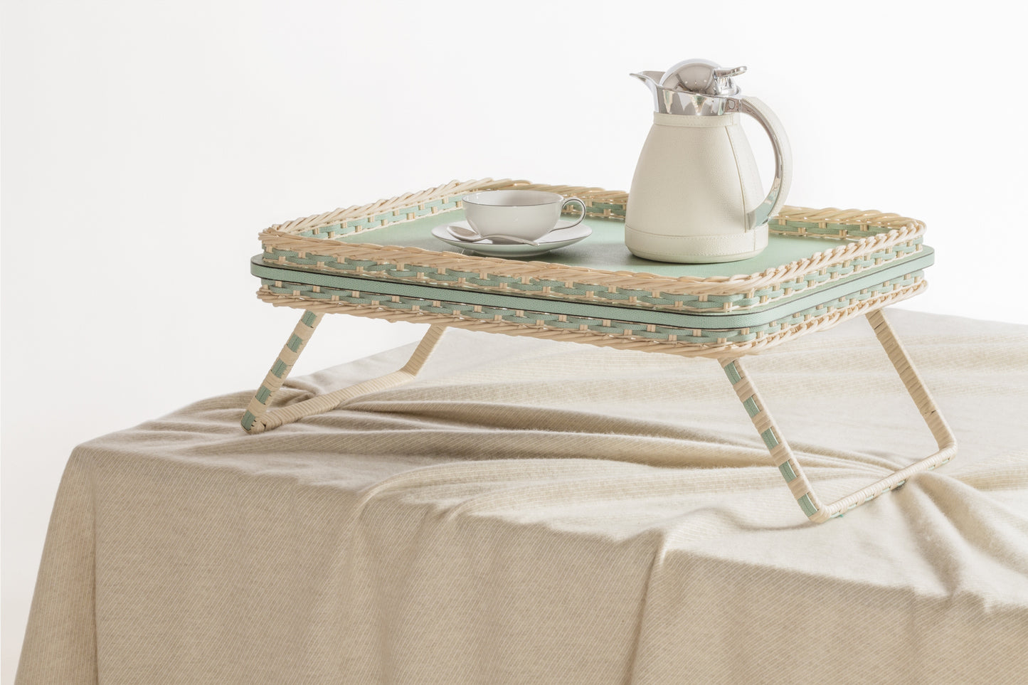 Pigment France Reims Leather & Rattan Bed Tray | Luxury Bedroom Accessories, Elegant Breakfast Trays & Gift Items | 2Jour Concierge, #1 luxury high-end gift & lifestyle shop