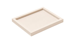 Chaumont Quilt Leather-Covered Wood Valet Tray Rectangular Large