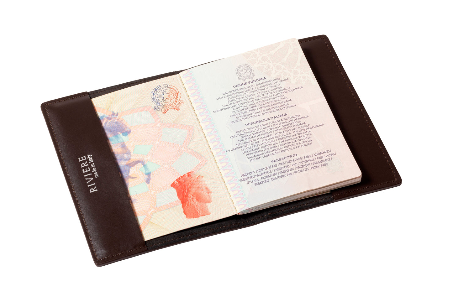 Rivière Lines Passport Holder | Quilted lines padded leather design offering a sleek and modern travel accessory | Travel Accessories | 2Jour Concierge, your luxury lifestyle shop