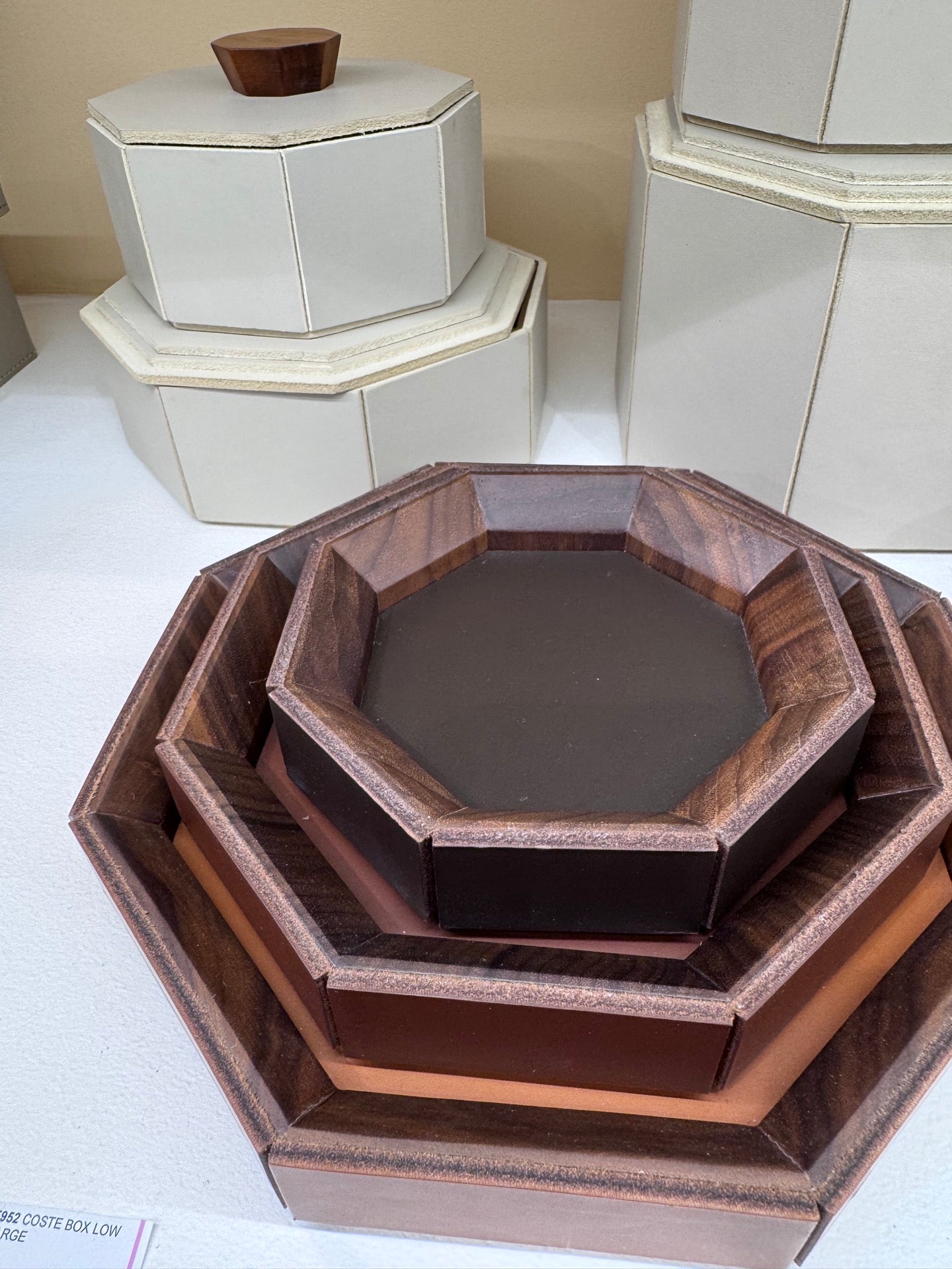 Coste Saddle Leather and Solid Walnut Valet Tray