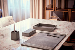 Celio Handwoven Leather Rectangular Trinket Box