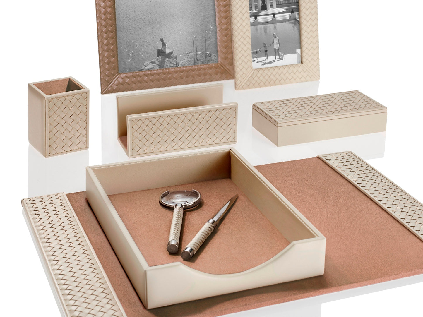Riviere Celio Leather Paper Tray | Handcrafted Leather Design | Keep Your Documents Organized in Style | Elevate Your Workspace with Luxury Accessories from Riviere | Available at 2Jour Concierge, #1 luxury high-end gift & lifestyle shop