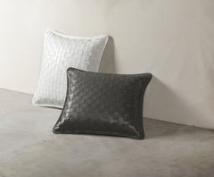 Verona Woven Saddle Leather Cushion Pillow Cover