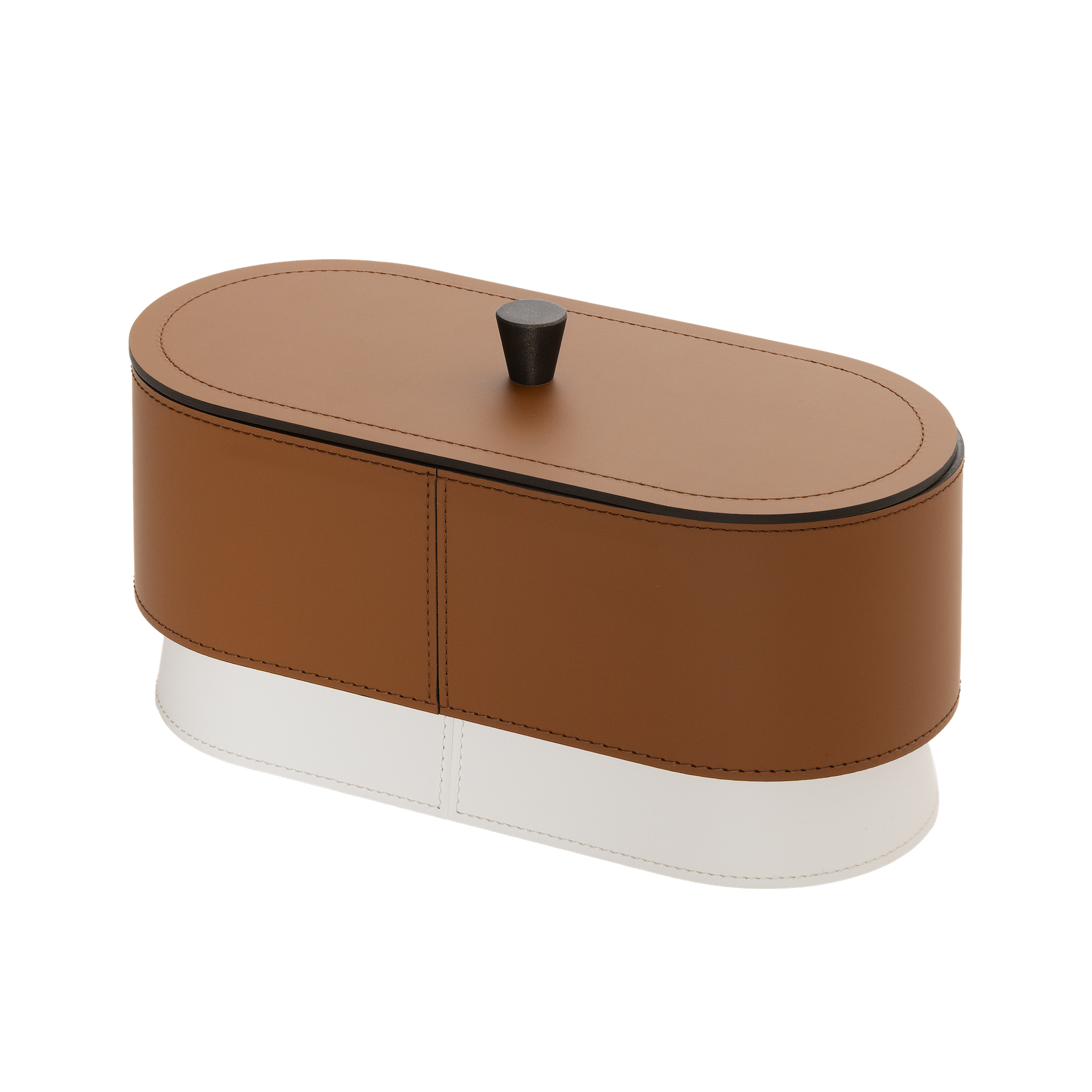 Rudi Zenit | Desk Set: Regenerated leather with contrasting base and smooth, matte finish, featuring a complete suite of accessories (desk blotter, pen holder, trays, and boxes) for organized and elegant workspaces | Office + Tech / Desk Sets & Organizers | 2Jour Concierge, your luxury lifestyle shop