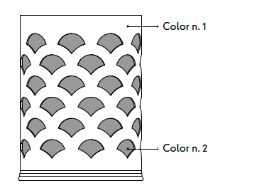 Bino Regenerated Leather Bin, Textured Bicolor with Metal