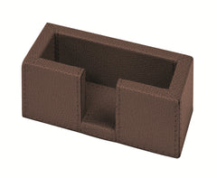 Patrick Leather-Covered Wood Business Card Holder