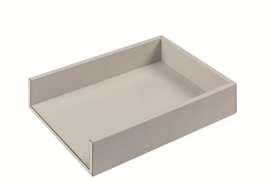 Giobagnara Stackable Leather-Covered Wood A4 Paper Tray | Elegant and Functional Design | Crafted from High-Quality Leather and Wood | Features Optional Lid for Added Versatility | Double-Level Base with Different Dimensions for Stackability | Perfect for Organizing Documents in Style | Explore Luxury Desk Accessories at 2Jour Concierge, #1 luxury high-end gift & lifestyle shop