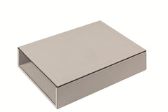 Polo Stackable Leather-Covered Wood A4 Paper Tray With Lid