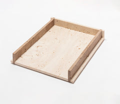 Carré Travertino Marble A4 Paper Tray
