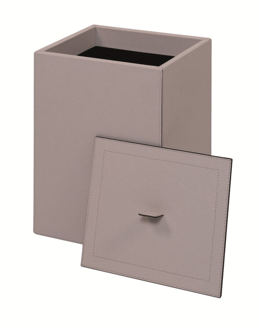 Giobagnara Walter Leather-Covered Wood Wastepaper Bin | Crafted from wood and covered in luxurious leather | Elegant design for any office or living space | Discover premium lifestyle pieces at 2Jour Concierge, #1 luxury high-end gift & lifestyle shop