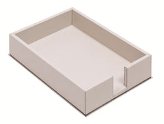 Firenze Leather-Covered Wood A4 Paper Tray With Metal Base