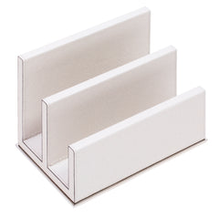 Firenze Leather-Covered Wood Envelope Holder With Metal Base