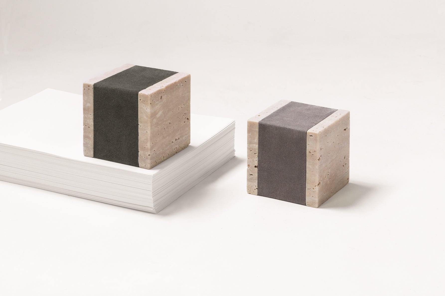 Giobagnara Carlo Marble & Leather Paperweight | Stylish Combination of Marble and Leather | Elegant Addition to Your Desk | Explore a Range of Luxury Desk Accessories at 2Jour Concierge, #1 luxury high-end gift & lifestyle shop