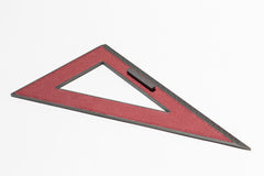 Curzio Leather-Covered Metal Triangle Ruler