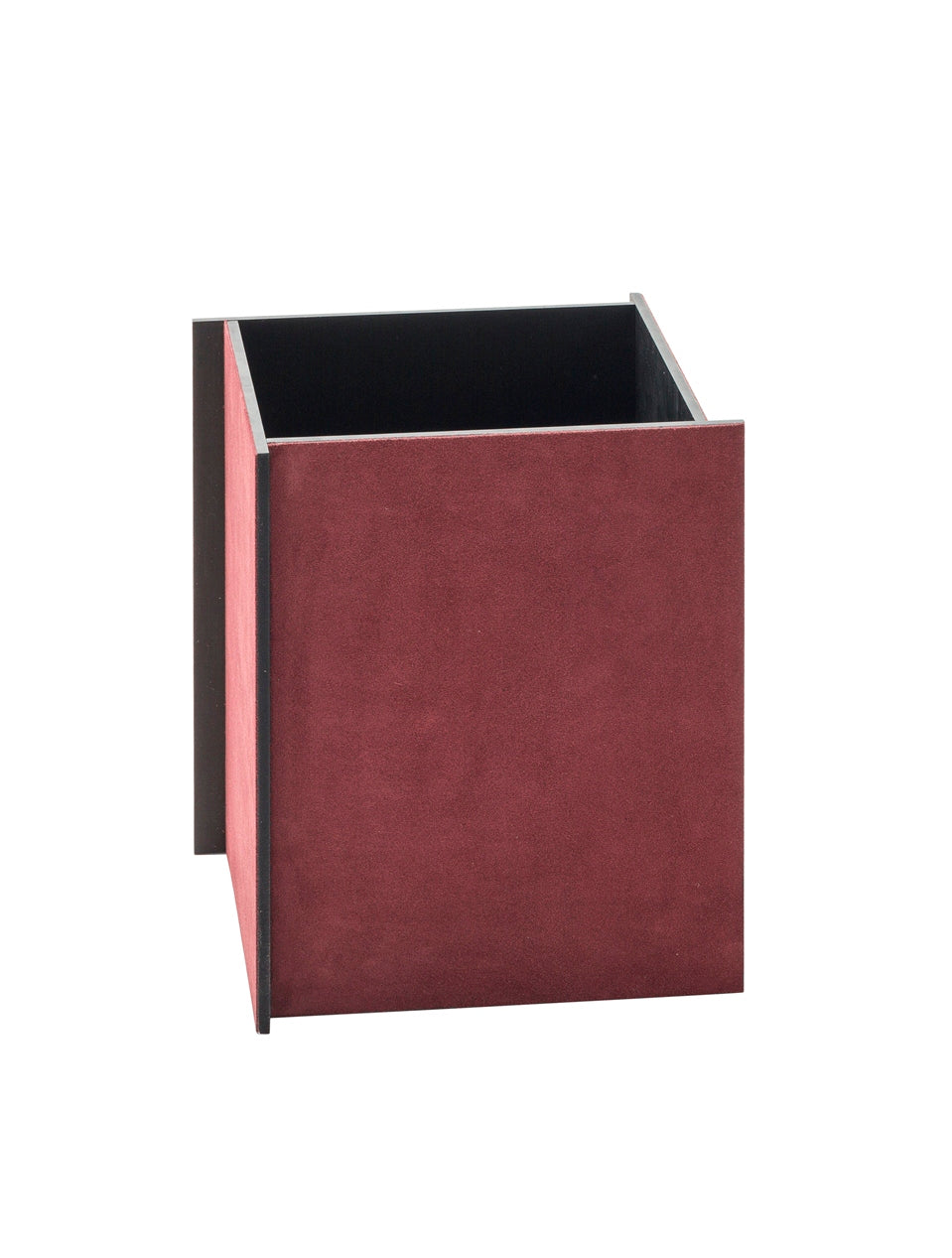 Giobagnara x Stéphane Parmentier Malaparte Suede Leather & Metal Bin | Elegant Waste Basket | Premium Materials | Part of Malaparte Collection | Available at 2Jour Concierge, #1 luxury high-end gift & lifestyle shop