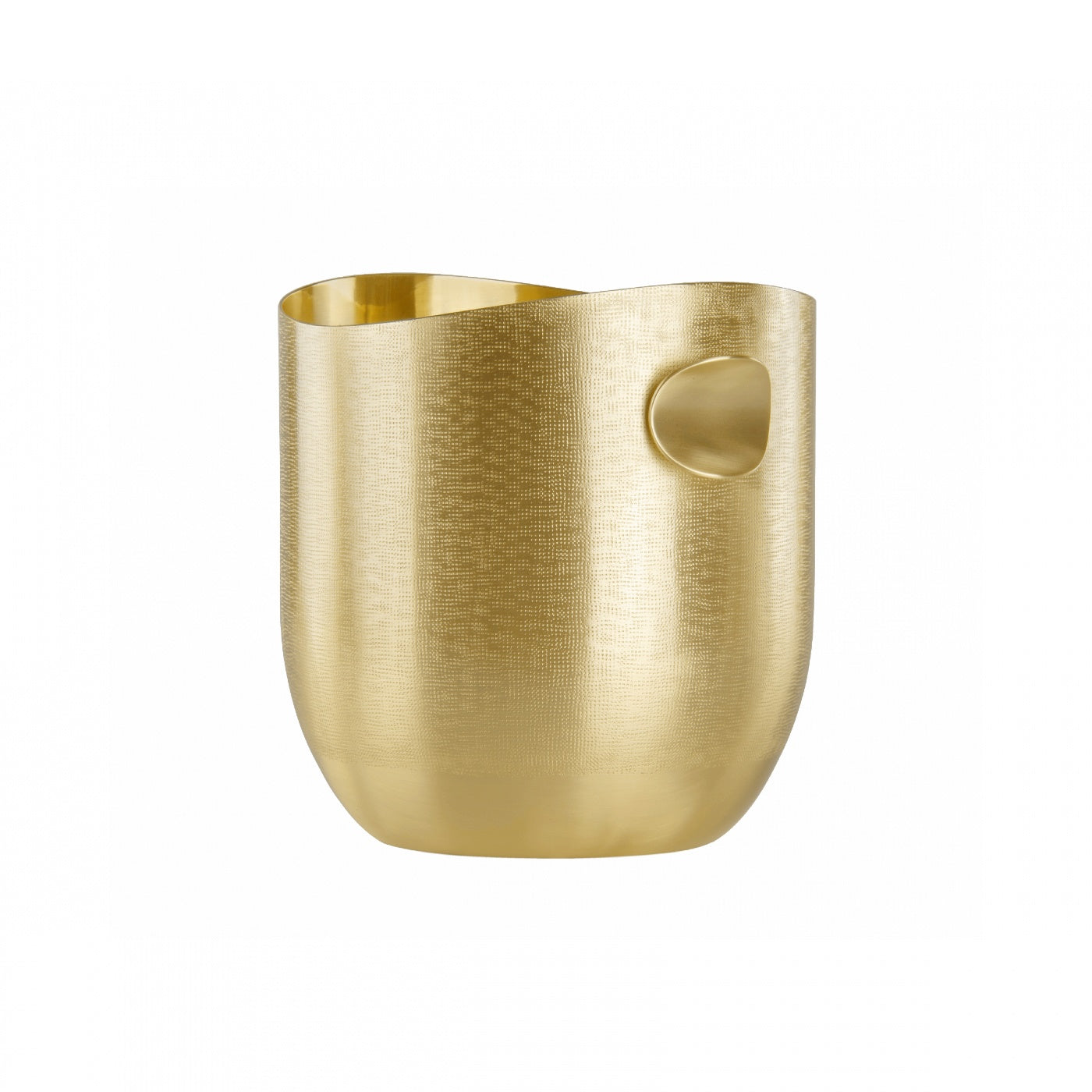 Velvet 1 Light Gold Metal Champagne Bucket by Zanetto | Light gold finish | Textured | Shiny inside and matte outside finish | Home Decor and Serveware | 2Jour Concierge, your luxury lifestyle shop