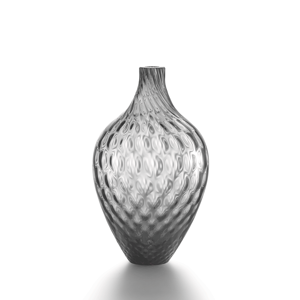 NasonMoretti Samarcanda Murano Glass Vase | A voluptuous balloon-textured vase crafted in Murano glass, designed by NasonMoretti | Featuring a bold silhouette and organic surface, this decorative piece merges traditional craftsmanship with modern flair | Available in a curated palette of rich hues including ruby red, avio blue, pine green, violet, and more | Offered in two sizes: medium and large | A striking sculptural accent for refined interiors | Design by NasonMoretti | Tableware & decorative objects |