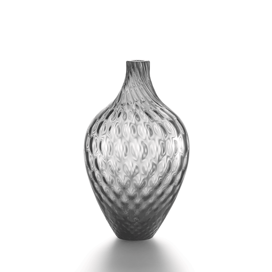 NasonMoretti Samarcanda Murano Glass Vase | A voluptuous balloon-textured vase crafted in Murano glass, designed by NasonMoretti | Featuring a bold silhouette and organic surface, this decorative piece merges traditional craftsmanship with modern flair | Available in a curated palette of rich hues including ruby red, avio blue, pine green, violet, and more | Offered in two sizes: medium and large | A striking sculptural accent for refined interiors | Design by NasonMoretti | Tableware & decorative objects |