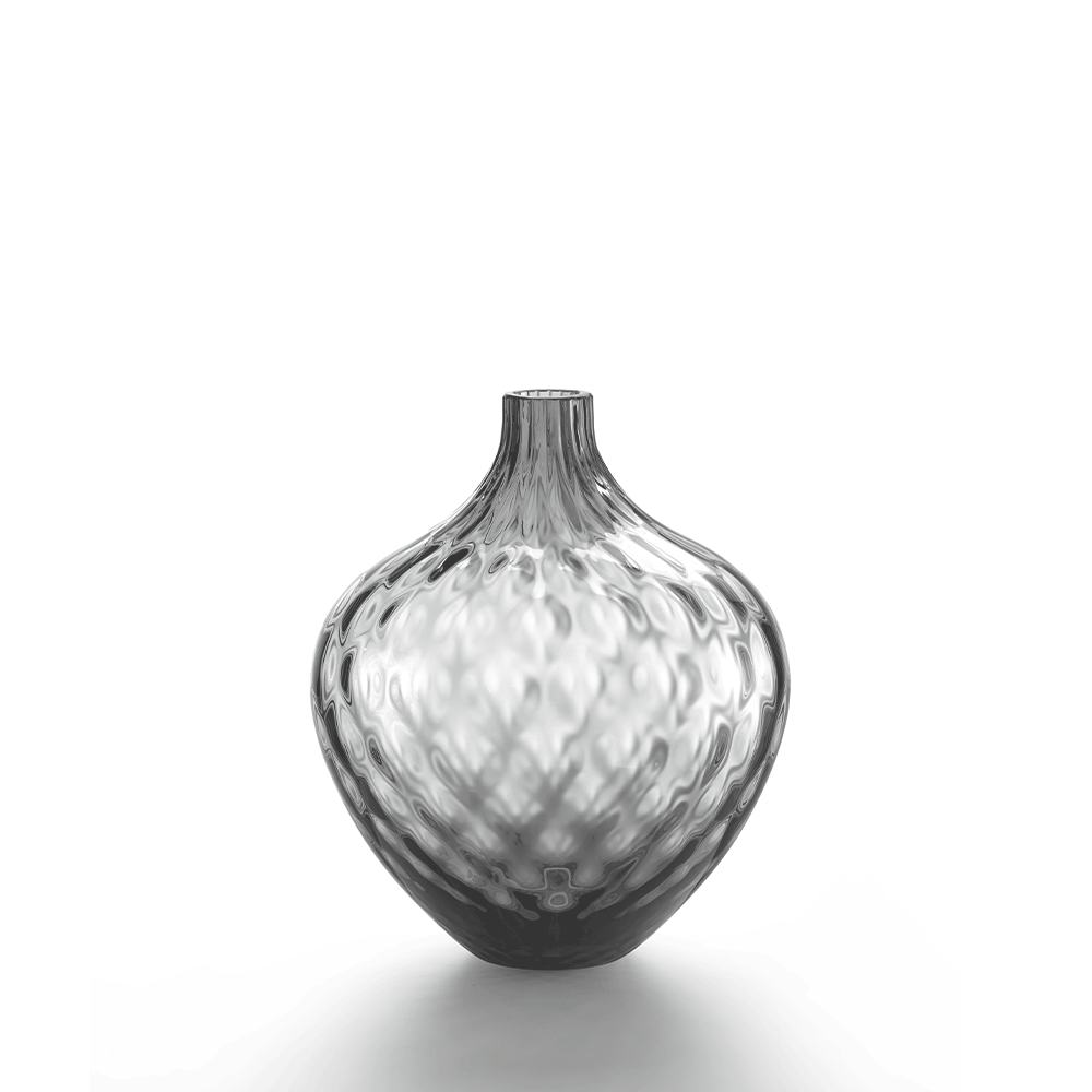 NasonMoretti Samarcanda Murano Glass Vase | A voluptuous balloon-textured vase crafted in Murano glass, designed by NasonMoretti | Featuring a bold silhouette and organic surface, this decorative piece merges traditional craftsmanship with modern flair | Available in a curated palette of rich hues including ruby red, avio blue, pine green, violet, and more | Offered in two sizes: medium and large | A striking sculptural accent for refined interiors | Design by NasonMoretti | Tableware & decorative objects |