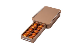 Saint-Germain Leather-Covered Wood Compact Coffee Drawer Organizer Box
