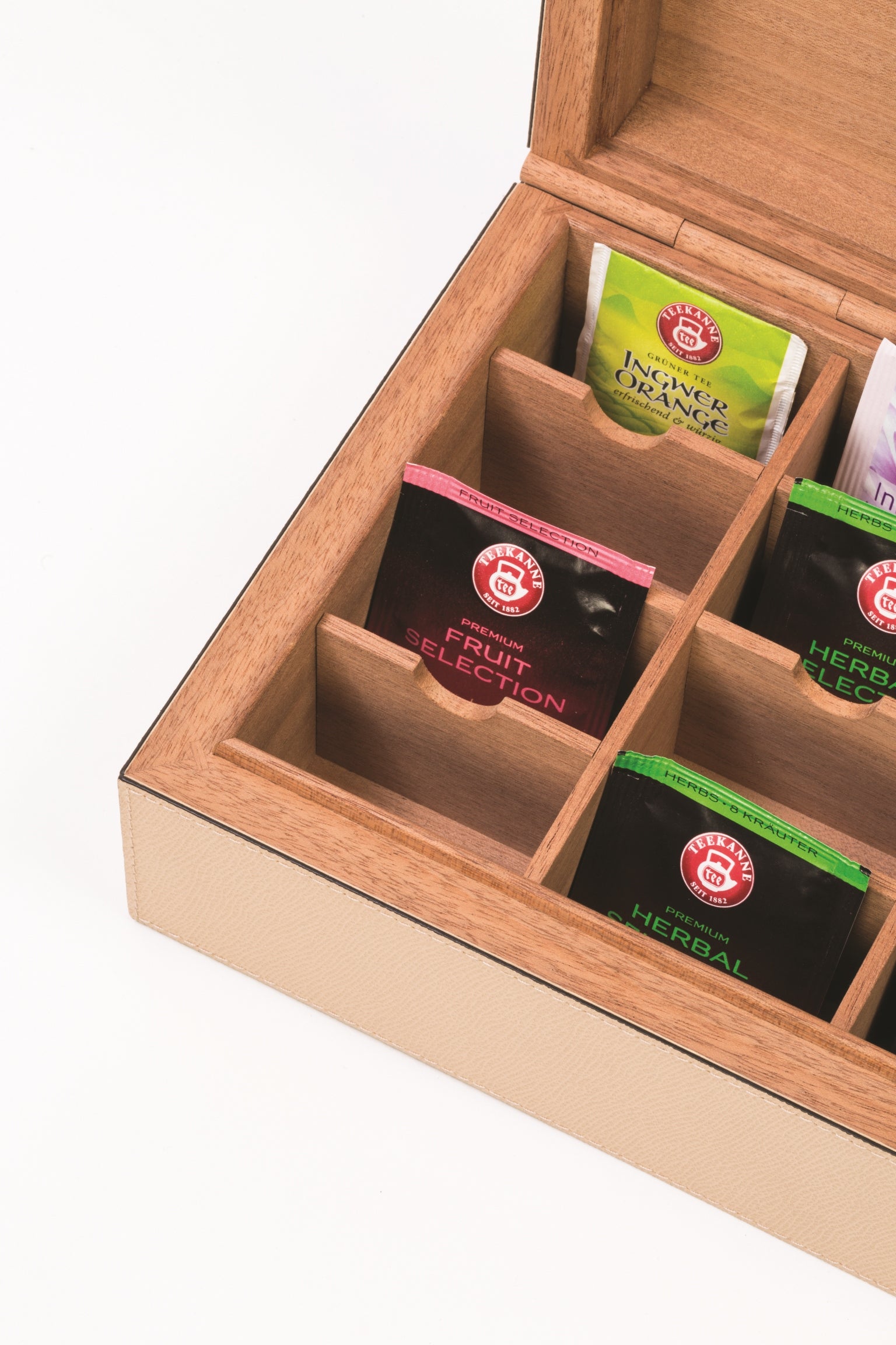 Giobagnara Leather-Covered Cedar Wood Tea Storage Box | Elegant and Functional Design | Perfect for Storing and Displaying Tea | Explore a Range of Luxury Tea Accessories at 2Jour Concierge, #1 luxury high-end gift & lifestyle shop