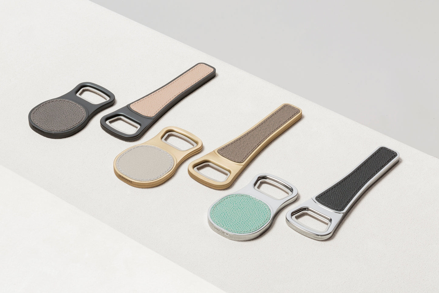 Brooklyn Metal Bottle Opener with Leather Inserts N2