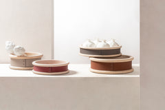 Ercolano Marble Trinket Bowl w Removable Leather Placemat