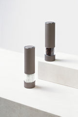 Otello Leather-Covered Stainless-Steel and Acrylic Electric Salt Mill