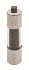 Otello Leather-Covered Stainless-Steel Manual Pepper Mill, Tall