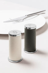 Otello Leather-Covered Stainless Steel Salt Shaker