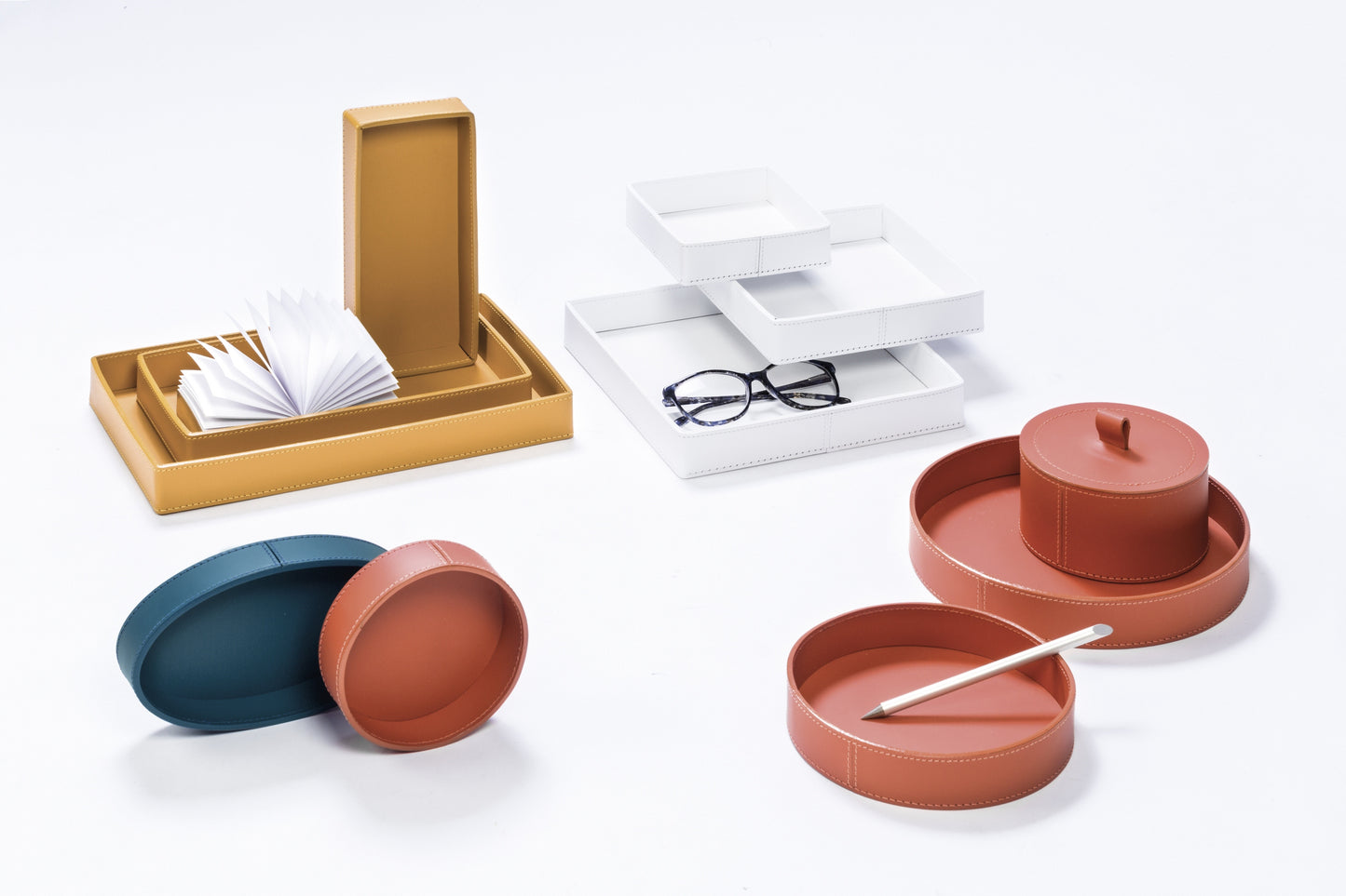 RUDI Omega Regenerated Leather Valet Tray Square | Finest Regenerated Leather Structure | Water-resistant and UV-resistant Finish | Explore a Range of Luxury Home Accessories at 2Jour Concierge, #1 luxury high-end gift & lifestyle shop