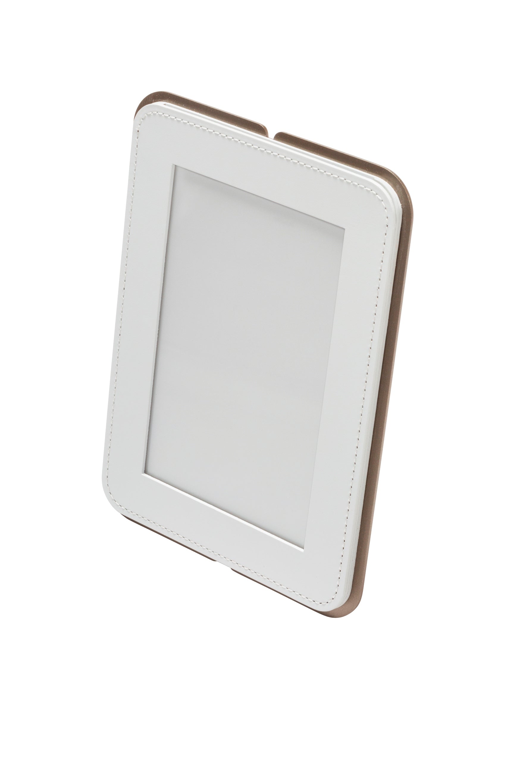 Rudi Tour | Picture Frame: Regenerated leather with aluminum base and smooth, matte finish, designed by Adam D. Tihany for displaying photographs | Decor / Photo Frames | 2Jour Concierge, your luxury lifestyle shop