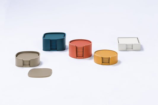 RUDI Acquerello Coaster Holder & 6 Coasters | 2Jour Concierge, #1 luxury high-end gift & lifestyle shop