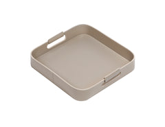 Ginepro Regenerated Leather Tray, Square with Cutout Handles
