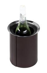 Brenva Regenerated Leather Bottle Cooler w Non-Slip Waterproof Rubber Base